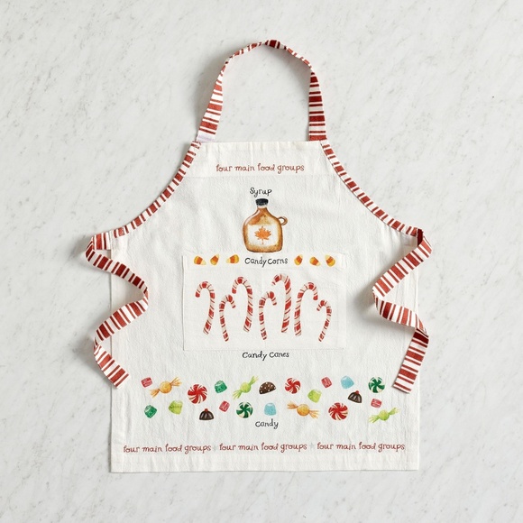 Elf Food Groups Cotton Kids Apron - PBK - Picture 1 of 5